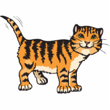Dibujo animado del tigre de bebé esculturas fotograficas