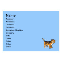 Dibujo animado del tigre de bebé tarjeta de negocio