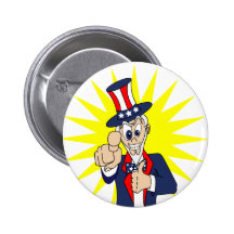 Dibujo animado del tío Sam Pins