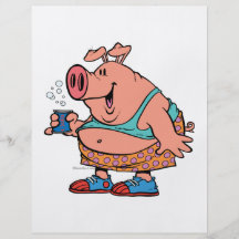 dibujo animado divertido del cerdo del cerdo del j tarjetones