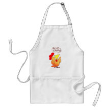 Dibujo animado divertido del pollo del dibujo anim delantal