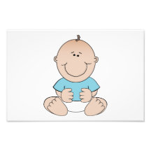 Dibujo animado feliz del bebé impresiones fotográficas