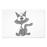 Dibujo animado feliz del gato impresiones fotograficas