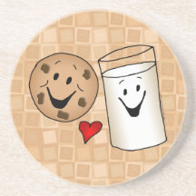 Dibujo animado fresco de las galletas y de los ami posavasos personalizados