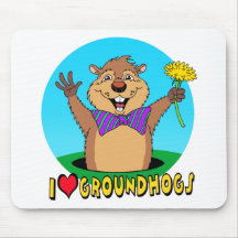 Dibujo animado Groundhog Alfombrillas De Ratón