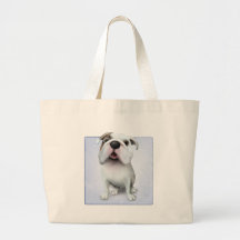 Dibujo animado (inglés) del dogo bolsa lienzo