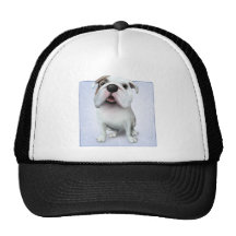 Dibujo animado (inglés) del dogo gorras de camionero