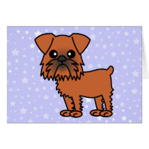 Dibujo animado lindo de Bruselas Griffon Felicitacion