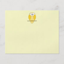 Dibujo animado lindo del búho. Amarillo Flyer Personalizado