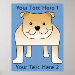 Dibujo animado lindo del dogo del cervatillo impresiones