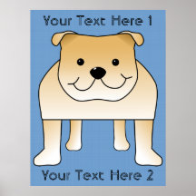 Dibujo animado lindo del dogo del cervatillo impresiones