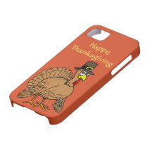 Dibujo animado lindo del peregrino de Turquía de l iPhone 5 Case-Mate Carcasa
