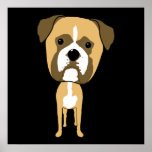 Dibujo animado lindo del perro del boxeador impresiones