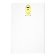 Dibujo animado lindo del perro. Perro amarillo Papeleria Personalizada