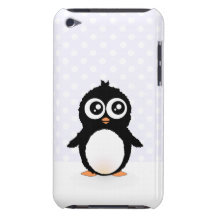 Dibujo animado lindo del pingüino iPod Case-Mate cobertura