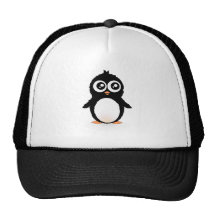 Dibujo animado lindo del pingüino gorros  