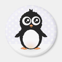 Dibujo animado lindo del pingüino imán para frigorífico