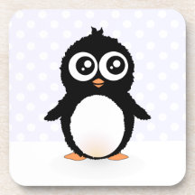 Dibujo animado lindo del pingüino posavaso