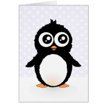 Dibujo animado lindo del pingüino tarjeta