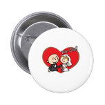 Dibujo animado lindo "hicimos" los pares del boda pins