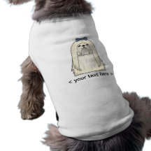 Dibujo animado maltés personalizado camiseta de perrito