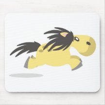 Dibujo animado Mousemat del potro del Dun Alfombrillas De Ratones