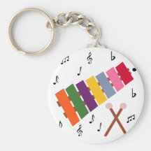 Dibujo animado multicolor del instrumento musical  llavero