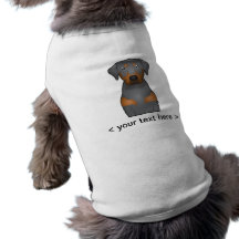 Dibujo animado negro y del moreno del Coonhound pe Camiseta De Perro