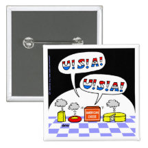 Dibujo animado patriótico cobrable divertido de La Pins