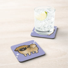 Dibujo animado Pekeingese (perrito cortado) Posavasos De Bebidas