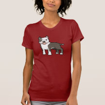 Dibujo animado Pitbull/Staffordshire Terrier ameri Camisetas