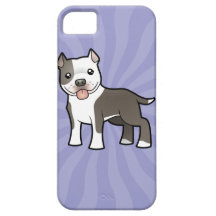 Dibujo animado Pitbull/Staffordshire Terrier ameri iPhone 5 Protectores