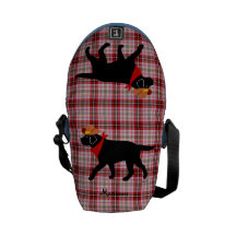 Dibujo animado que camina negro personalizado de L Bolsa De Mensajeria
