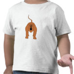 Dibujo animado rojo del mono de chillón camiseta