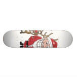 Dibujo animado Santa y Rudolph Patinetas Personalizadas