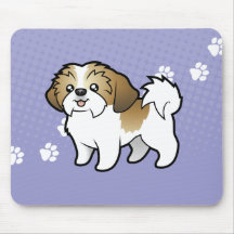 Dibujo animado Shih Tzu (perrito cortado) Tapetes De Ratón