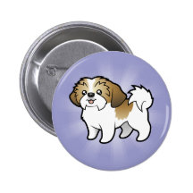 Dibujo animado Shih Tzu (perrito cortado) Pins
