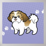 Dibujo animado Shih Tzu (perrito cortado) Poster