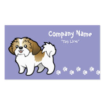 Dibujo animado Shih Tzu (perrito cortado) Tarjeta De Negocio
