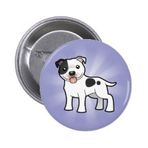 Dibujo animado Staffordshire bull terrier Pins