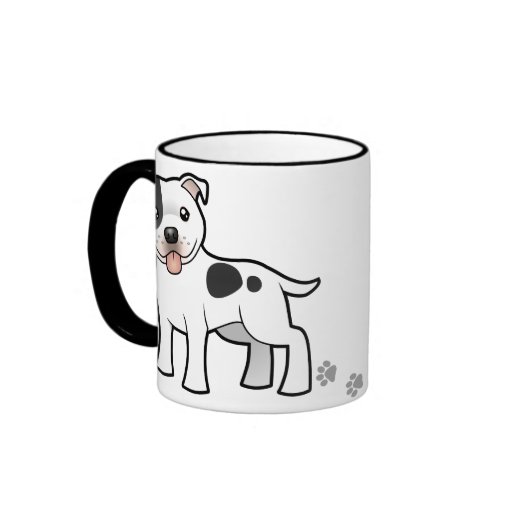 Dibujo animado Staffordshire bull terrier Tazas de Zazzle.es
