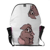 Dibujo animado tímido lindo del conejo de conejito bolsa de mensajeria 