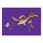 dibujo animado tonto del pájaro del roadrunner felicitaciones