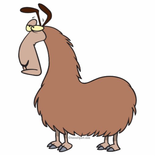 dibujo animado torpe de la llama esculturas fotograficas de Zazzle.es