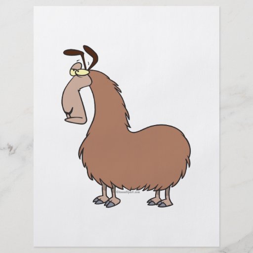 dibujo animado torpe de la llama tarjetas informativas de Zazzle.es