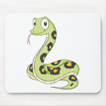 Dibujo animado verde lindo de la serpiente del Ana Tapete De Ratón