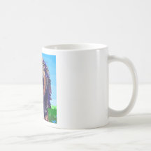 Dibujo de Digitaces del perro de aguas Tazas De Café