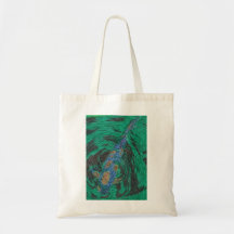 Dibujo de los pescados de Koi Bolsa De Mano