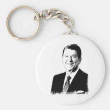 Dibujo de Ronald Reagan Llavero Personalizado