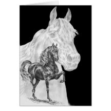 Dibujo del alcohol del caballo de Morgan por el ci Felicitacion